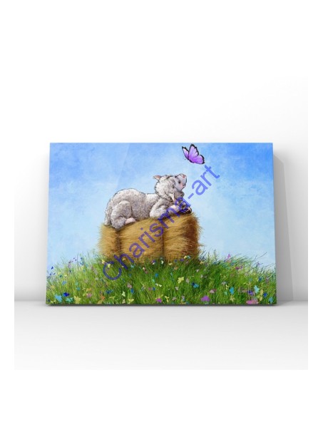 Enchanted By Ewe Sheep and Butterfly Art PRINTS