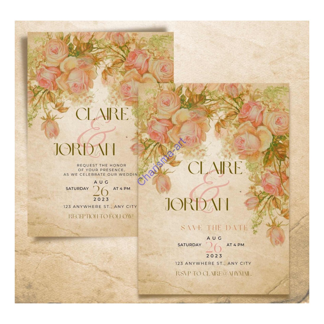 Heirloom Roses Stationery Cards