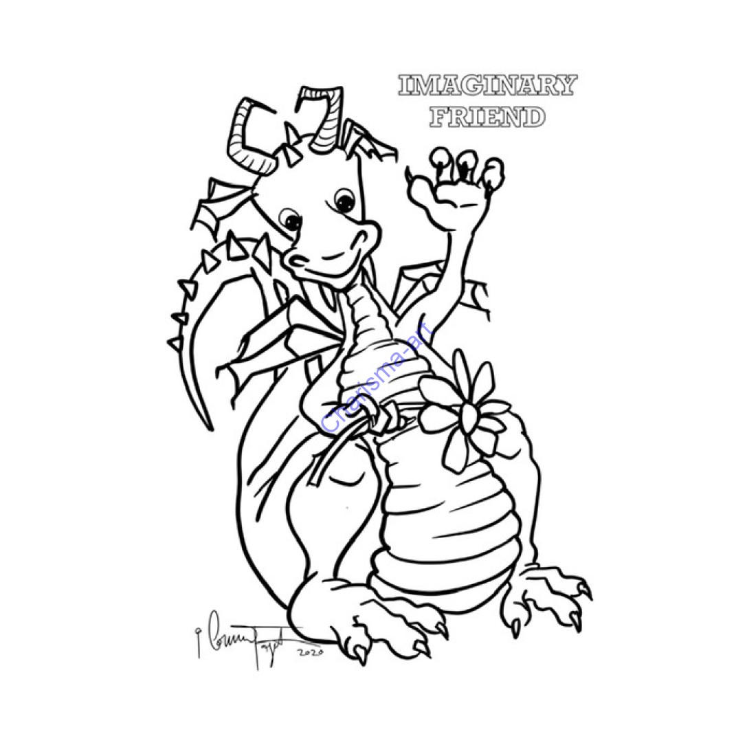 Download Coloring Page Imaginary Friend Kids Version 8.5"x11 ...