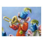 Feel The Groove Mouse Musicians Oil Painting